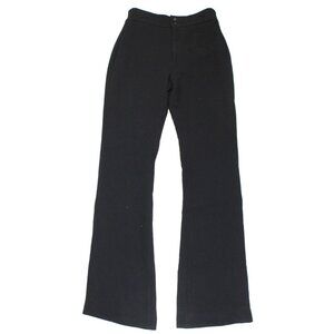 Norisol Ferrari Black Woold Blend Silk Lined Straight Leg Front Zip Pants Size 2